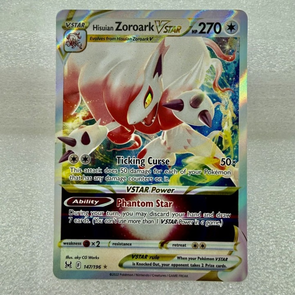 Hisuian Zoroark VSTAR 147/196 Swsh11: Lost Origin Holo Pokémon TCG Mint Unplayed